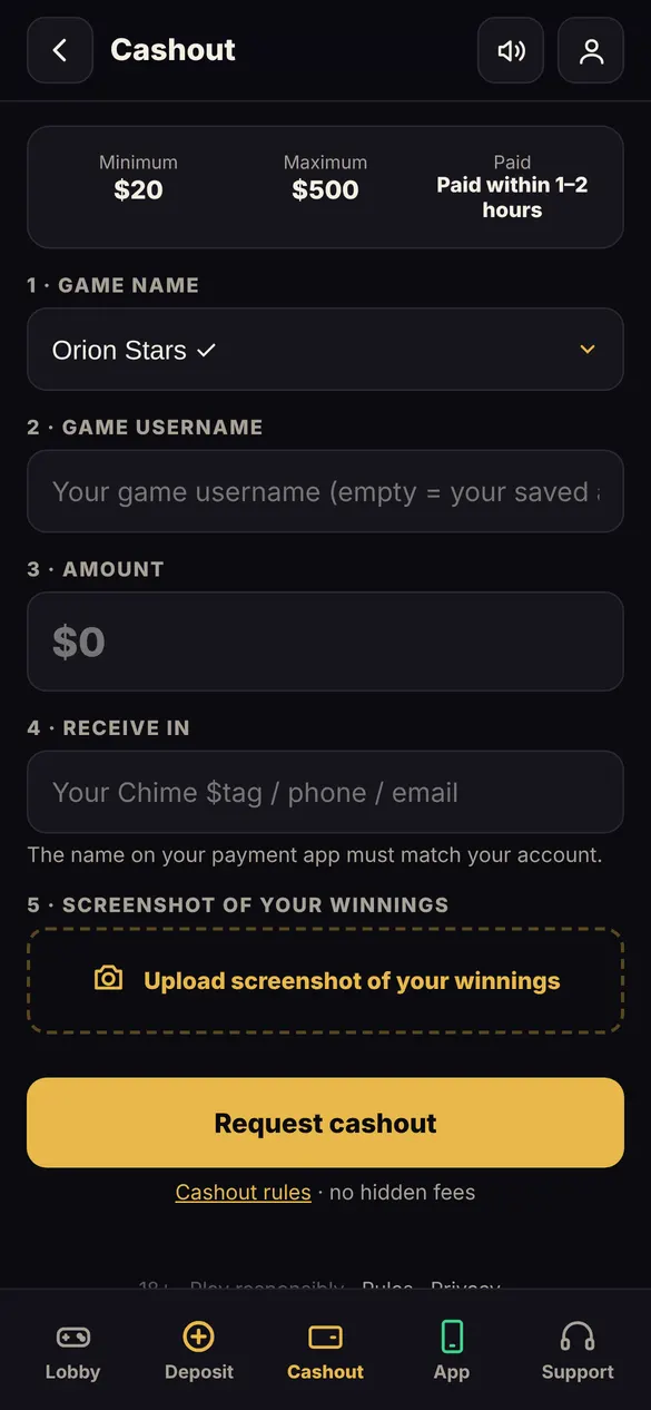 Tap Cashout