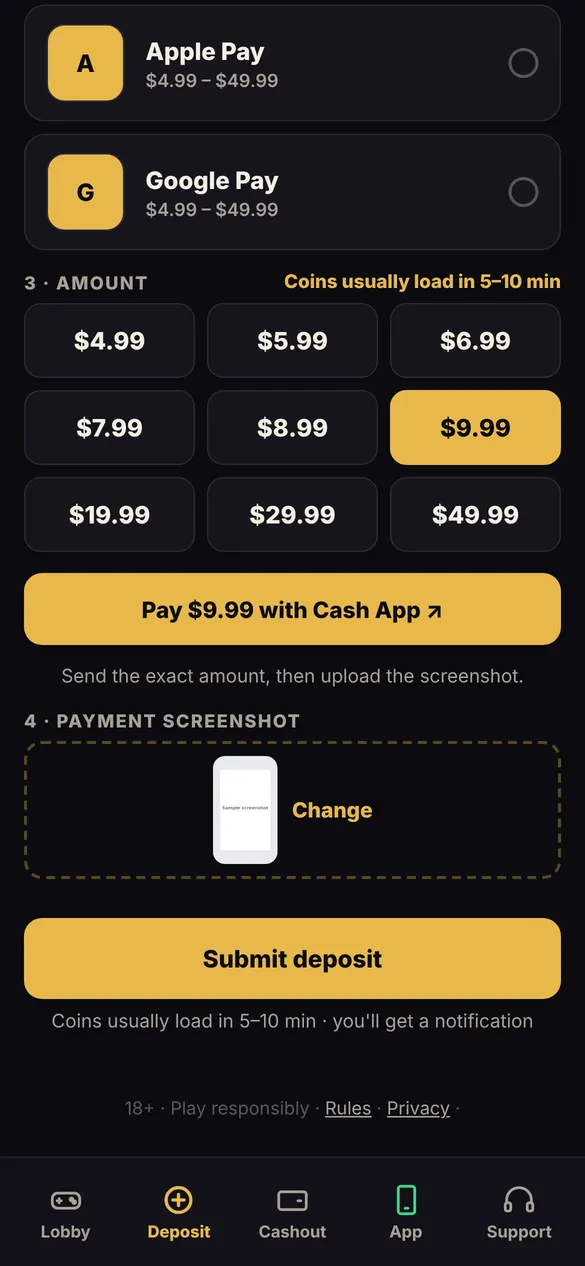 Upload your payment screenshot