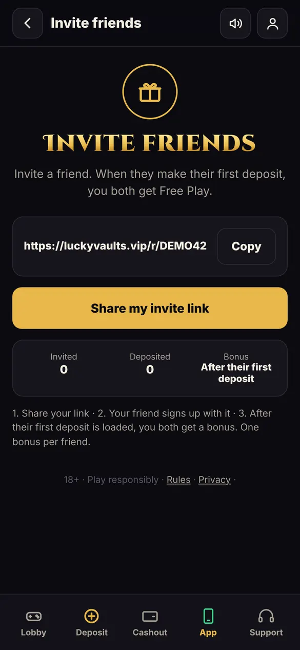 Open Invite friends